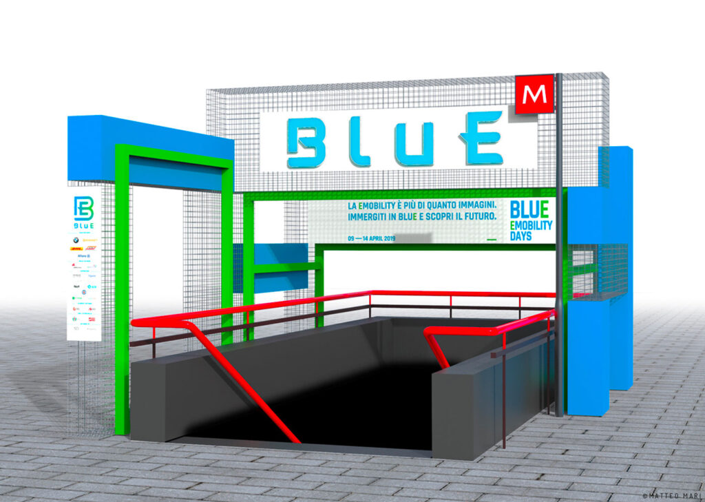 metro_blue metro entrance blue